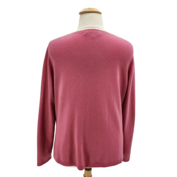 Caslon Womens Plus 3X Sweater Cashmere Pink V-neck Knit Long Sleeve Preppy - Picture 4 of 8